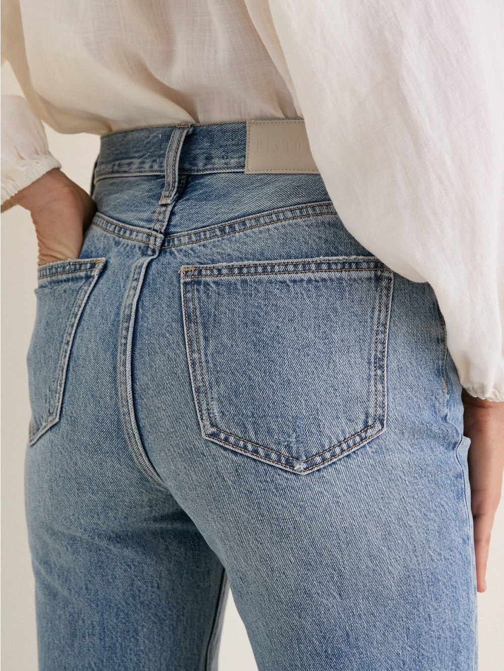 Pistola Cassie in Serpentine Vintage - Super High Rise Straight Jeans size 25 - Picture 6 of 8